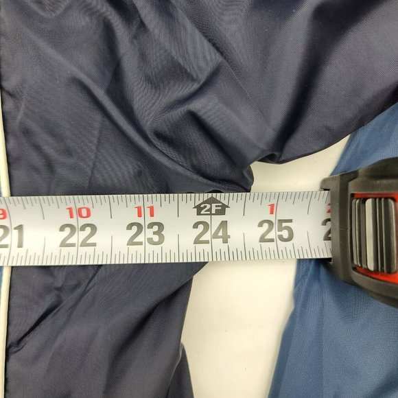 Reebok Mens Windbreaker Jacket Spellout Logo Blue White Stripes Size XL - Picture 7 of 9